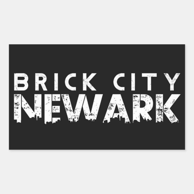 Newark, Nueva Jersey - Brick City - PEGATINAS (Anverso)