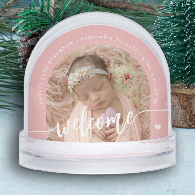 Newborn baby girl 2 photo welcome script keepsake (Subido por el creador)