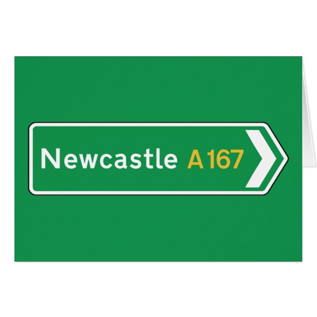 Newcastle, señal de tráfico BRITÁNICA (Anverso (Horizontal))
