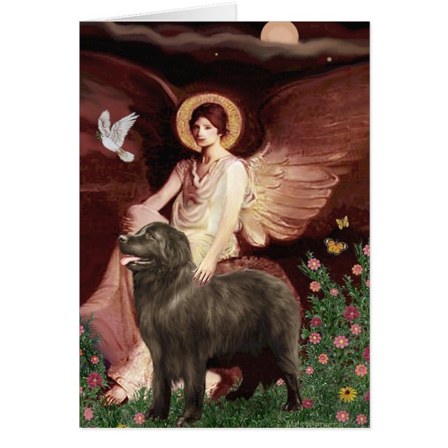 Newfie (marrón) - Ángel sentado (Frente)