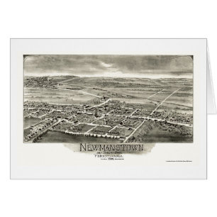 Newmanstown y Sheridan, mapa panorámico del PA -