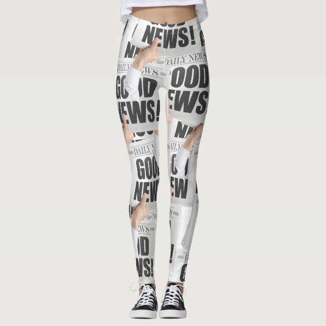 Newspaper Print Leggings (Anverso)