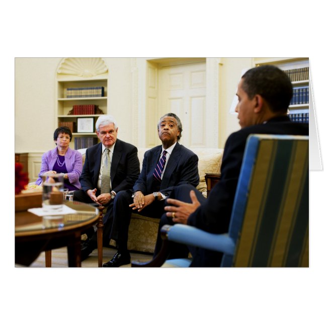 Newt Gingrich, Barack Obama, Jarrett y Sharpton (Anverso (Horizontal))