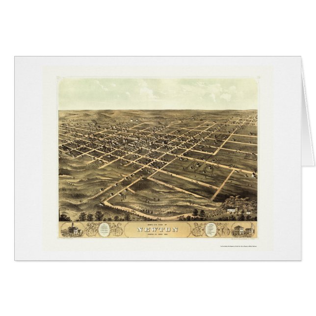 Newton, mapa panorámico de IA - 1868 (Anverso (Horizontal))