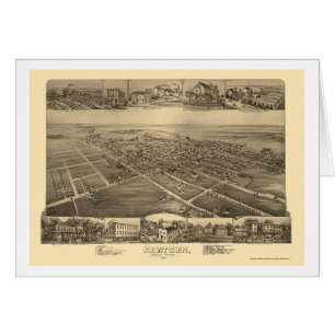 Newtown, mapa panorámico del PA - 1893