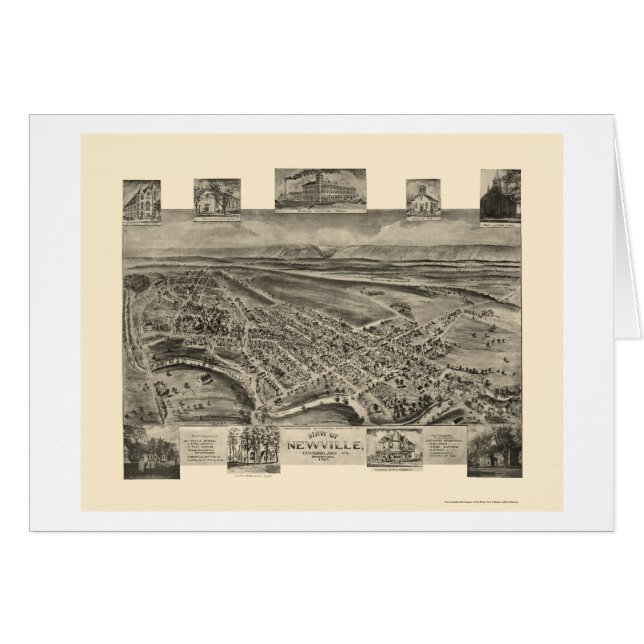Newville, mapa panorámico del PA - 1903 (Anverso (Horizontal))
