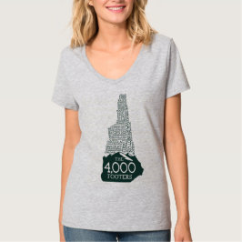 NH 4000 Footers camiseta de cuello-V para mujeres