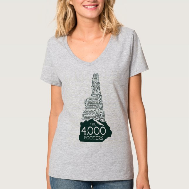NH 4000 Footers camiseta de cuello-V para mujeres (Anverso)