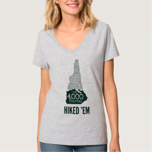 NH 4000 Footers escalaron camiseta de cuello V par