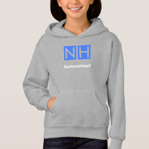 NHI Kids Gray Pullover Hoodie con bolsillos