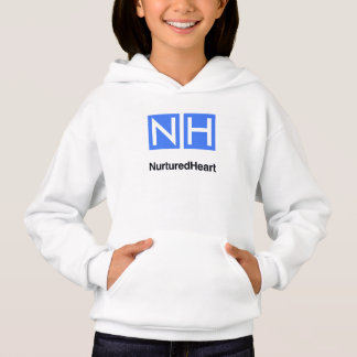 NHI Kids White Pullover Hoodie con bolsillos
