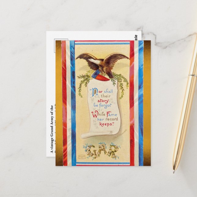 "Ni se olvidará su historia" tarjeta postal de la  (Anverso/Reverso In Situ)