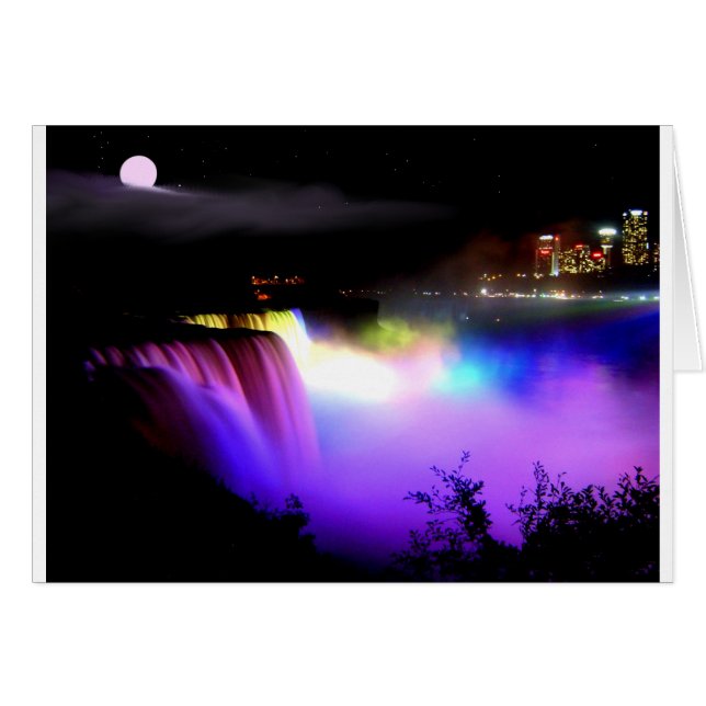 Niagara-Cataratas bajo las luces de la noche (Anverso (Horizontal))
