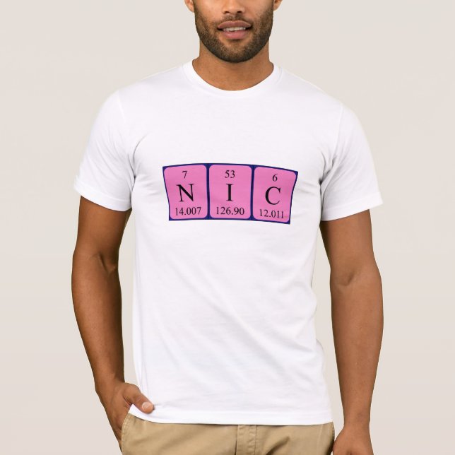 Nic camisa de nombre de tabla periódica (Anverso)