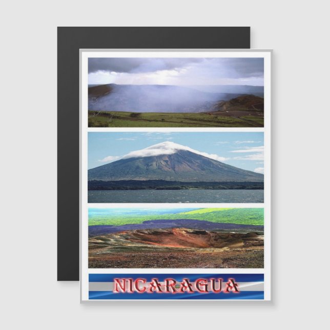 Nicaragua - Volcán - Mosaico - (Anverso/Reverso)