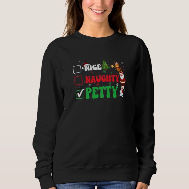 Nice Naughty Petty Christmas Ugly Sweater Pajama O (Anverso)