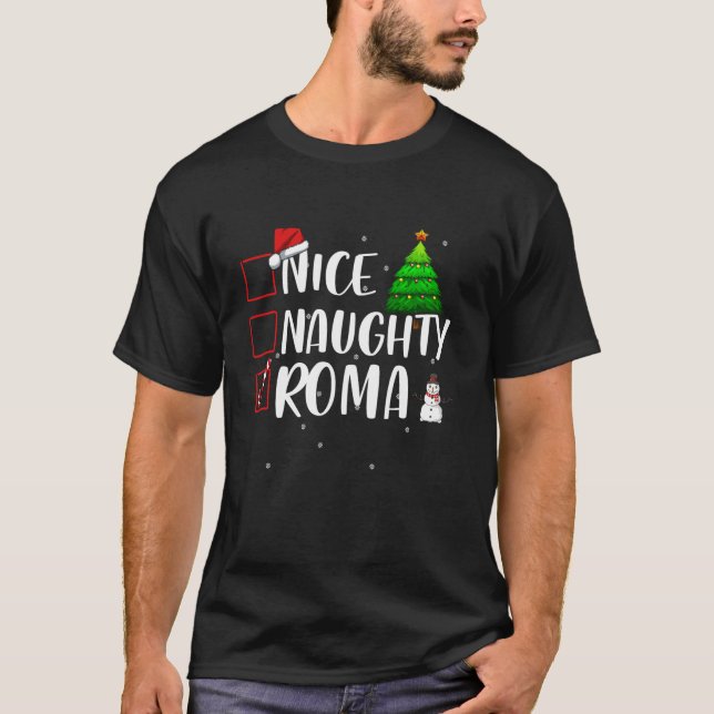 Nice Naughty Roma Gypsy Christmas Matching Top  (Anverso)