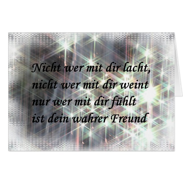 Nicht wer mit dir weint....... Faltkarte (Anverso (Horizontal))