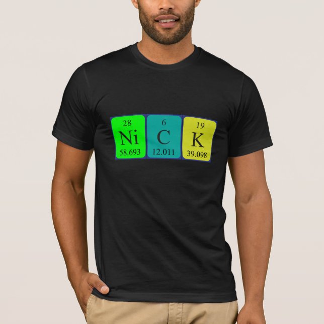 Nick: camisa de nombre de tabla periódica (Anverso)