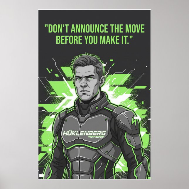 Nico Hülkenberg Racing Vector – Póster (Frente)