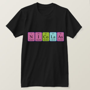 Nicolaas camisa de nombre de tabla periódica