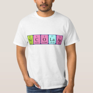 Nicolaas camisa de nombre de tabla periódica