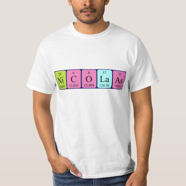 Nicolaas camisa de nombre de tabla periódica (Anverso)