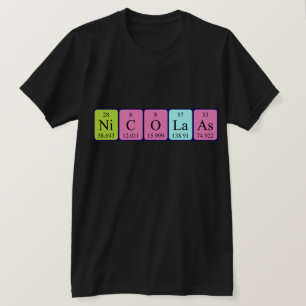 Nicolaas camisa de nombre de tabla periódica