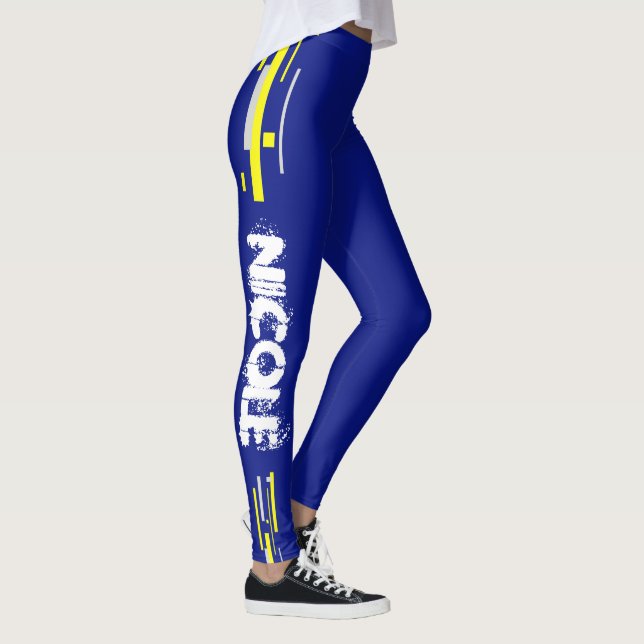 Nicole Añade tu nombre Abstract Art Leggings (Derecha)