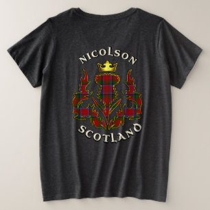 Nicolson Clan Badge & Tartan w/Motto Women's