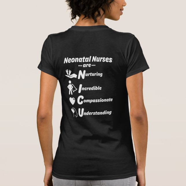NICU NURSES son - camiseta (Reverso)
