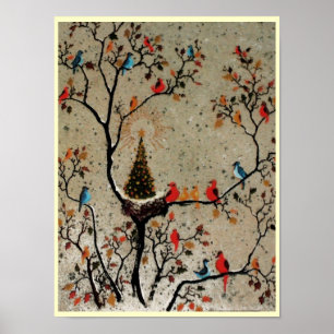 Nido de árbol de Navidad ~ Poster de impresión