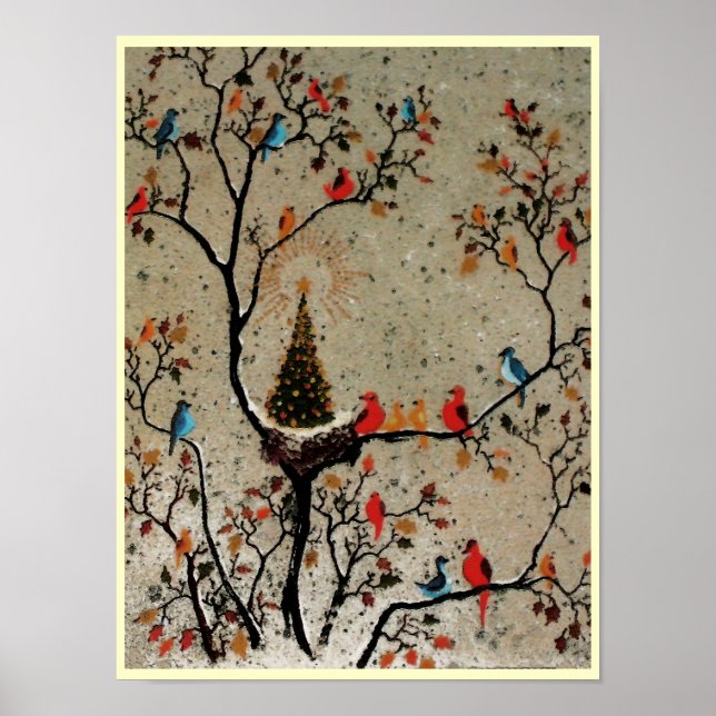 Nido de árbol de Navidad ~ Poster de impresión (Frente)