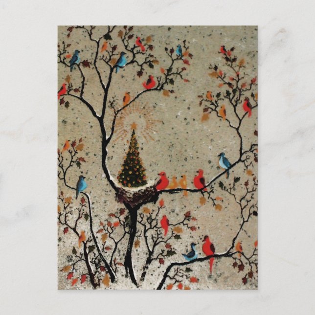 Nido del árbol de Navidad ~ Tarjeta postal (Anverso)