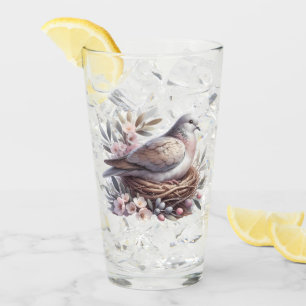 Nido Rubor Dove con flores y ramas de olivo