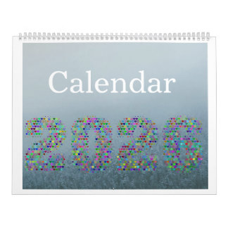 Niebla de Colores Calendario 2026 – Negro Elegante