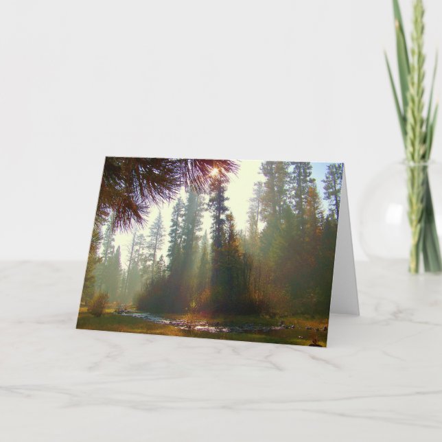 Niebla de la mañana en la tarjeta de felicitación (Anverso)