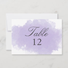 Niebla de lavanda | tarjeta de número de mesa