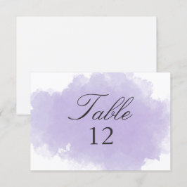 Niebla de lavanda | Tarjeta de número de mesa