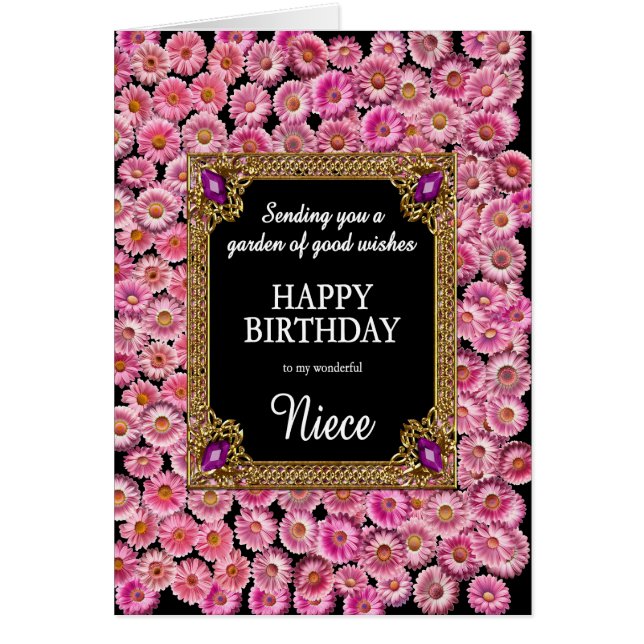 Niece Birthday Pink Daisies (Frente)