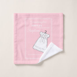 Nieta, bautismo en rosa personalizado