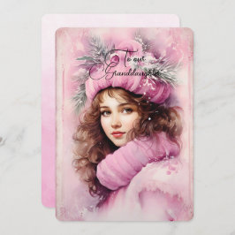 Nieta Dark Haired Chicas Navidades Deseos