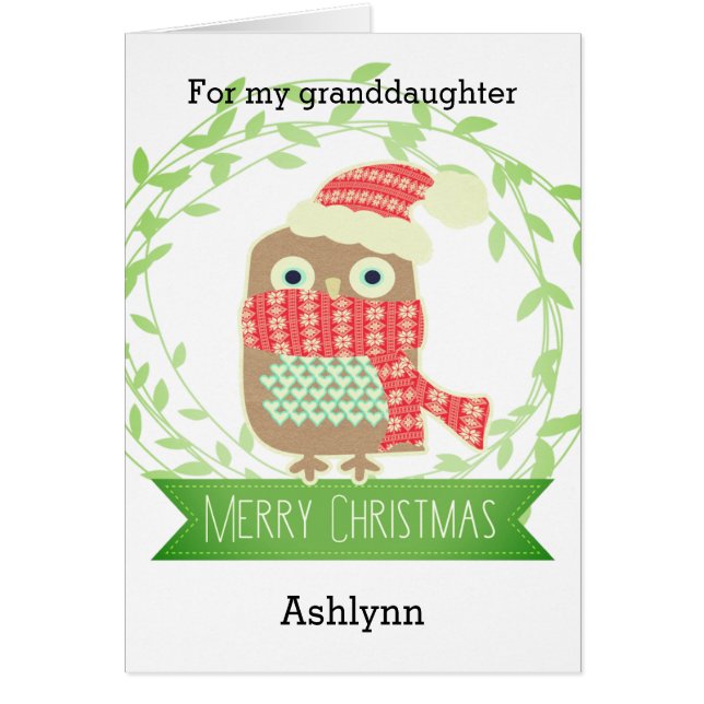 Nieta de Navidades de búho (Frente)