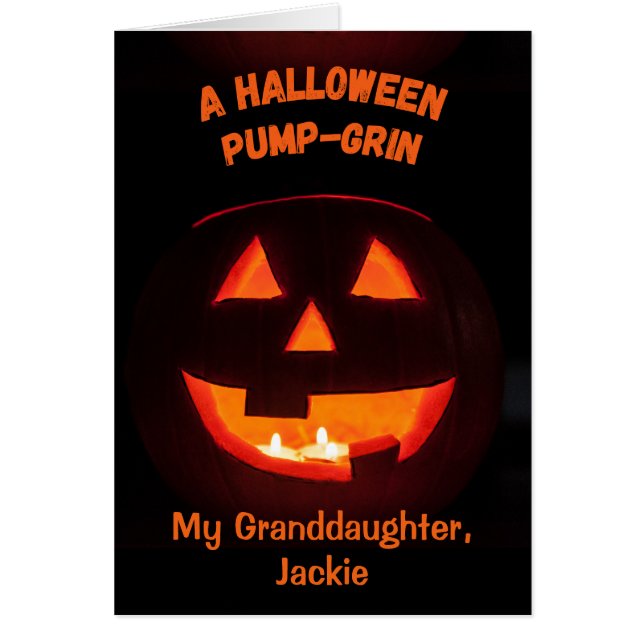 Nieta Halloween linda Jack o' Lantern (Frente)