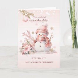 Nieta Navidad Nieve Chica Rosa 