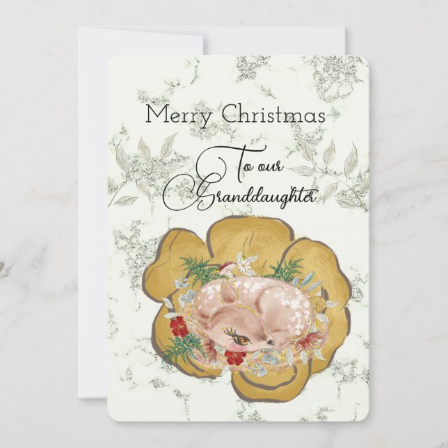 Nieta Navidades de pequeños ciervos desea (Anverso)