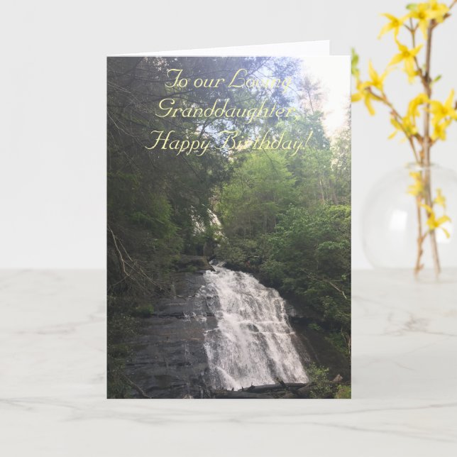 Nieta pintoresca, cariñosa, tarjeta de cumpleaños (flor amarilla)