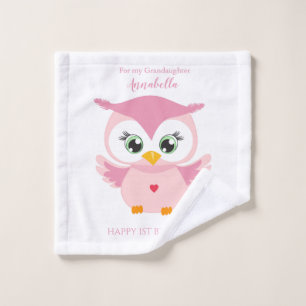 Nieta Primer Cumpleaños Búho Rosa Lindo