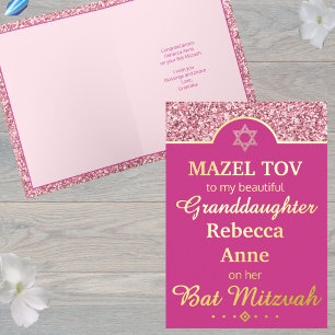 Nieta Rosa Glam Niece Bat Mitzvah Gold