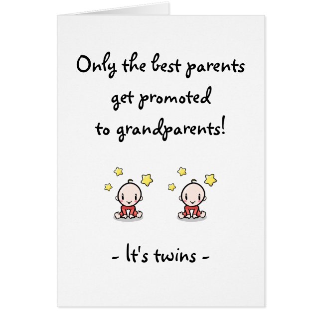 Nietos gemelos, Felicidades Abuelos, (Frente)